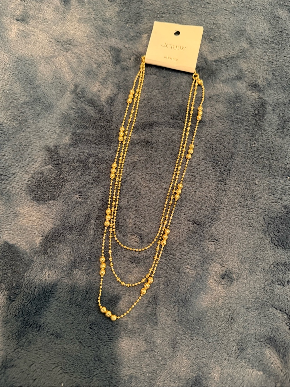 J. Crew Gold Layered Beaded Necklace